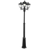 Norlys Turin 3 Light Triple Lamp Post - Black
