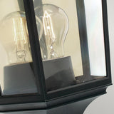Norlys Turin 1 Light Half Wall Lantern - Black