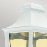 Norlys Turin 1 Light Half Lantern - White