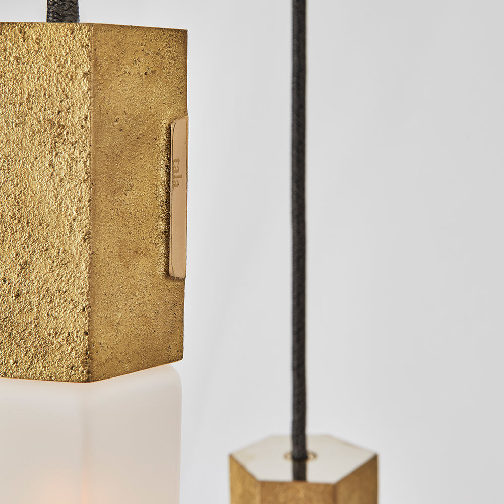 Tala Basalt Triple Pendant Brass –  from Amos Lighting + Home