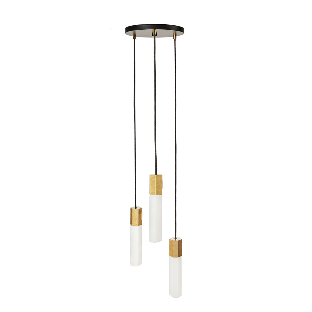 Tala Basalt Triple Pendant Brass –  from Amos Lighting + Home