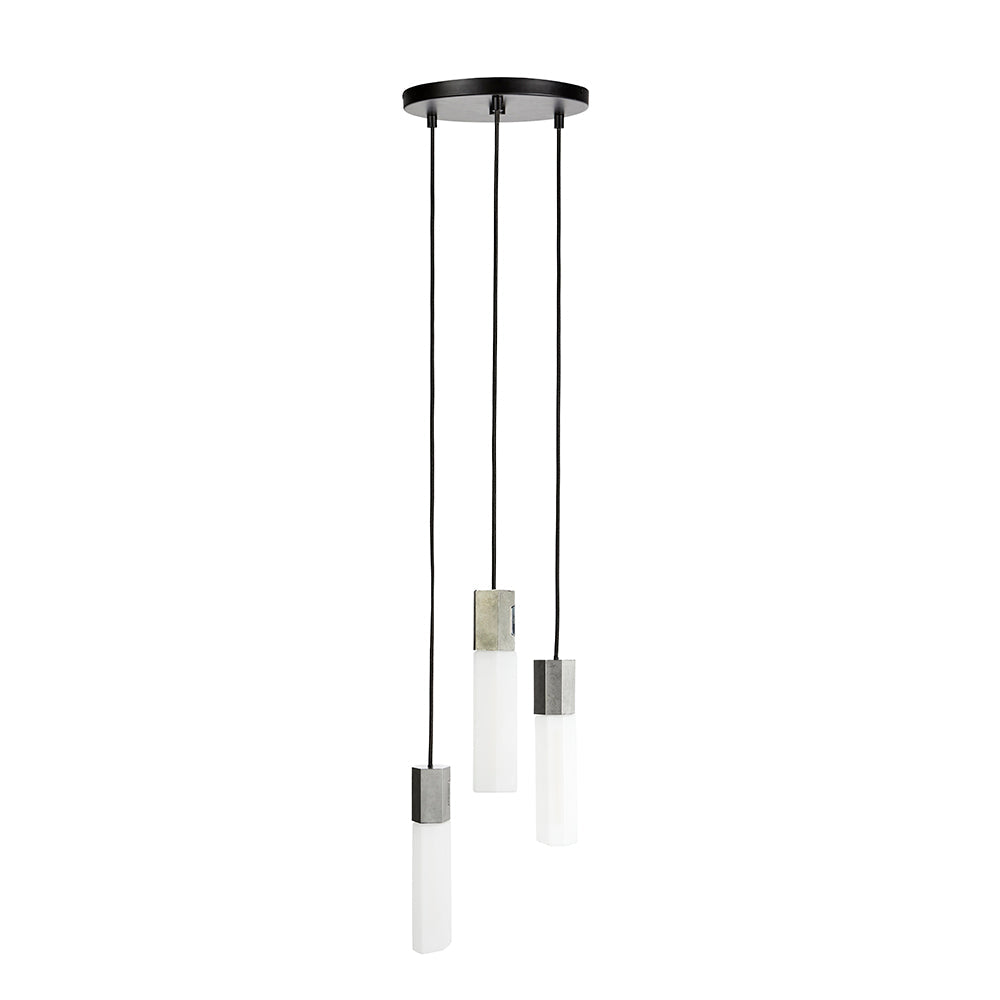 Tala Basalt Triple Pendant Stainless Steel –  from Amos Lighting + Home