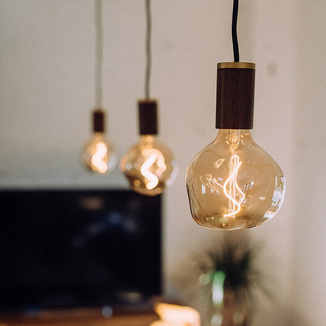 Tala Knuckle Pendant Walnut with Brass Detail –  from Amos Lighting + Home