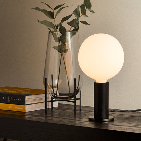 Tala Knuckle Table Lamp Blackened Oak with Sphere IV –  from Amos Lighting + Home