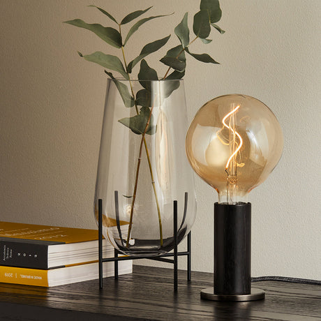 Tala Knuckle Table Lamp Blackened Oak with Voronoi I –  from Amos Lighting + Home