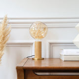 Tala Knuckle Table Lamp Oak with Voronoi I –  from Amos Lighting + Home