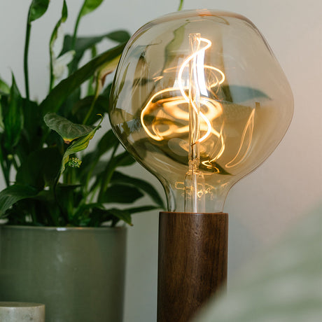 Tala Knuckle Table Lamp Walnut with Voronoi I –  from Amos Lighting + Home