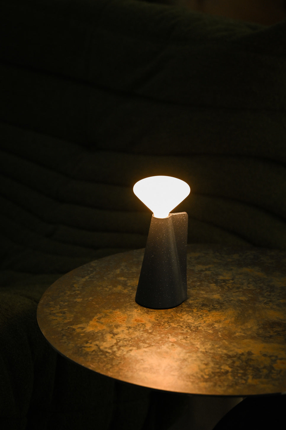 Tala Mantle Portable Lamp in Granite –  from Amos Lighting + Home