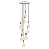 Tala Nine Pendant Walnut with Voronoi II, White Canopy –  from Amos Lighting + Home