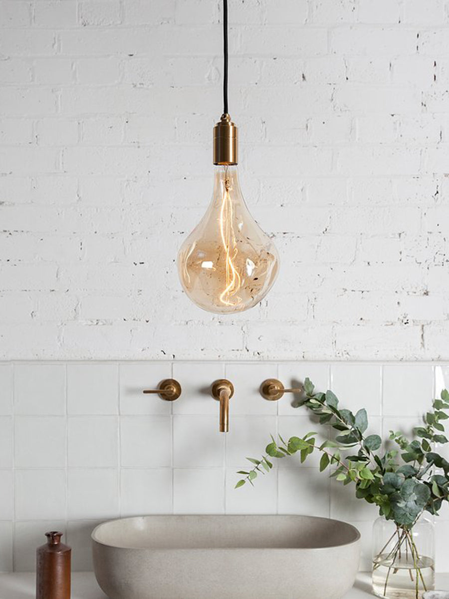 Tala Single Turned Brass Pendant –  from Amos Lighting + Home