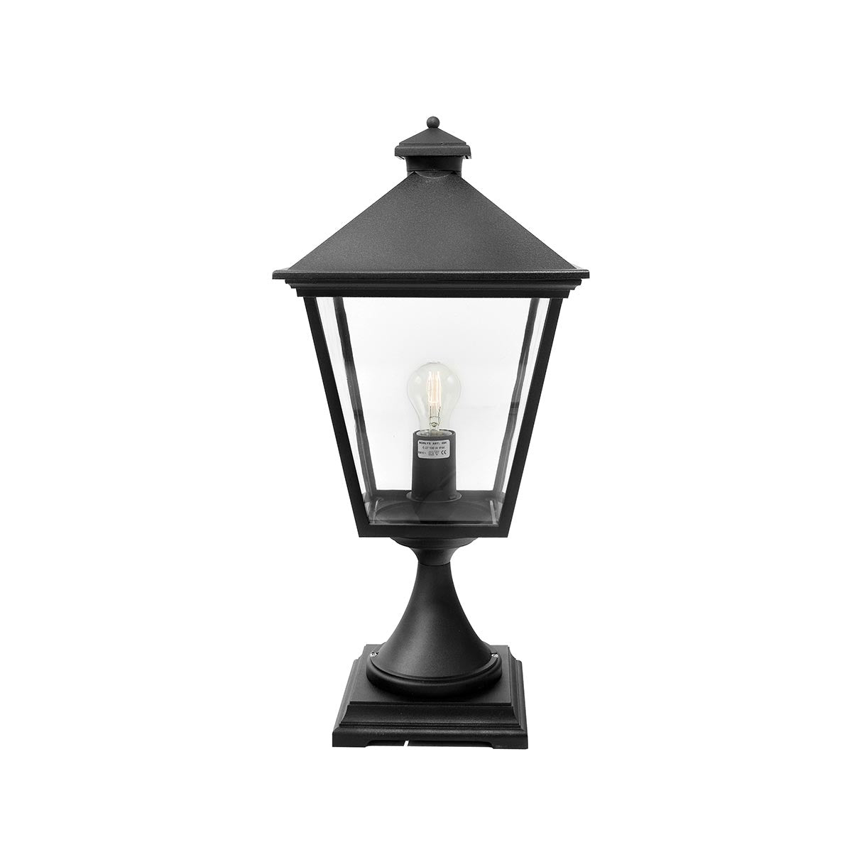 Norlys Turin Grande 1 Light Pedestal - Black