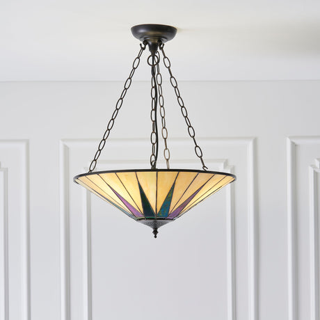 Tiffany Dark Star Large Inverted Pendant –  from Amos Lighting + Home