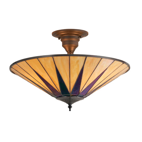 Tiffany Dark Star Semi flush Ceiling Light –  from Amos Lighting + Home