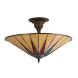 Tiffany Dark Star Semi flush Ceiling Light –  from Amos Lighting + Home