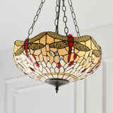 Tiffany Dragonfly Beige Inverted Pendant –  from Amos Lighting + Home