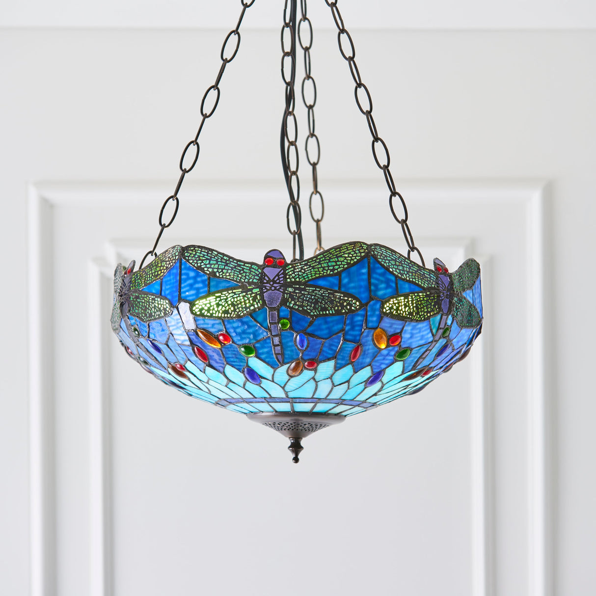 Tiffany Dragonfly Blue Medium Inverted Pendant –  from Amos Lighting + Home