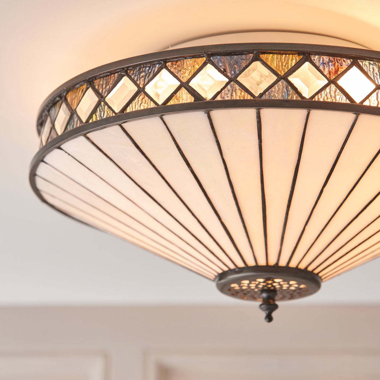 Tiffany Fargo Flush Ceiling Light –  from Amos Lighting + Home