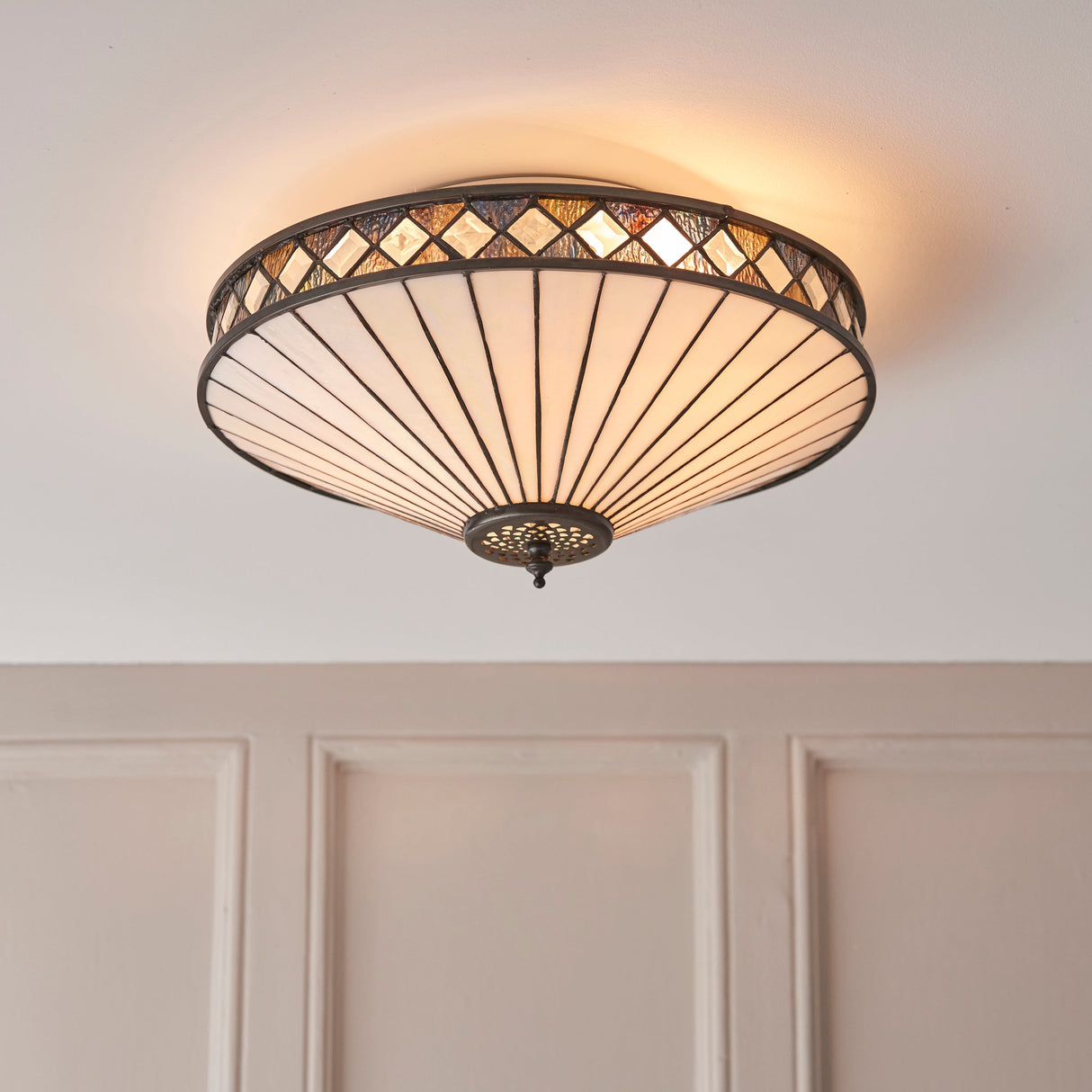 Tiffany Fargo Flush Ceiling Light –  from Amos Lighting + Home