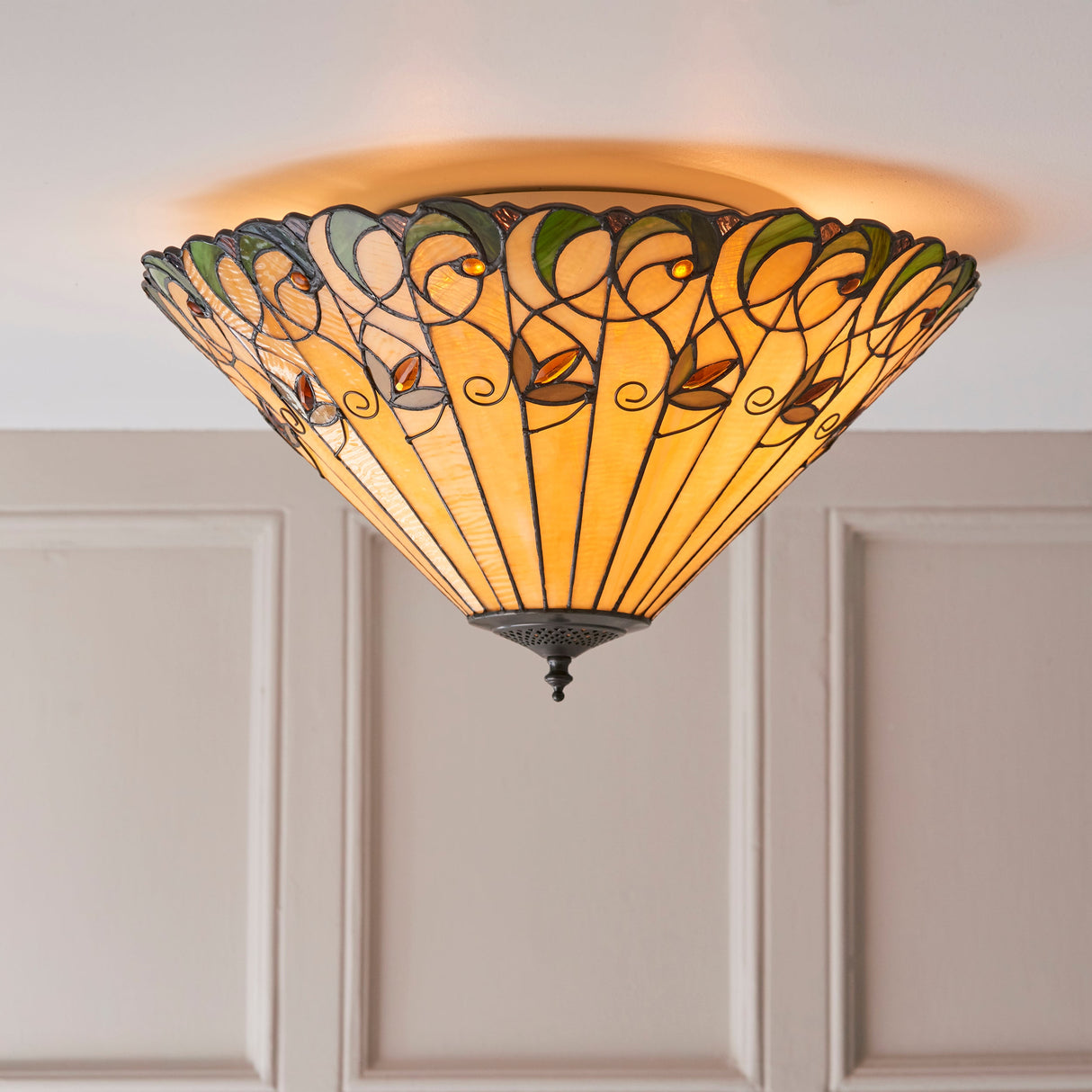 Tiffany Jamelia Flush Ceiling Light –  from Amos Lighting + Home