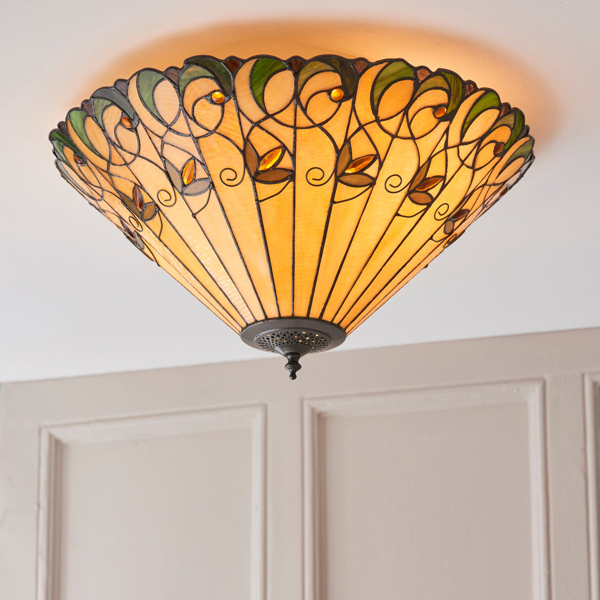 Tiffany Jamelia Flush Ceiling Light –  from Amos Lighting + Home