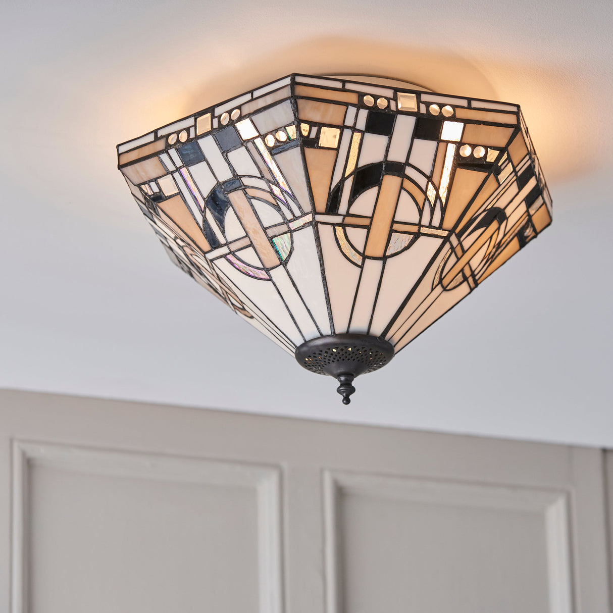 Tiffany Metropolitan Medium Flush Ceiling Light –  from Amos Lighting + Home