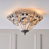 Tiffany Metropolitan Medium Flush Ceiling Light –  from Amos Lighting + Home