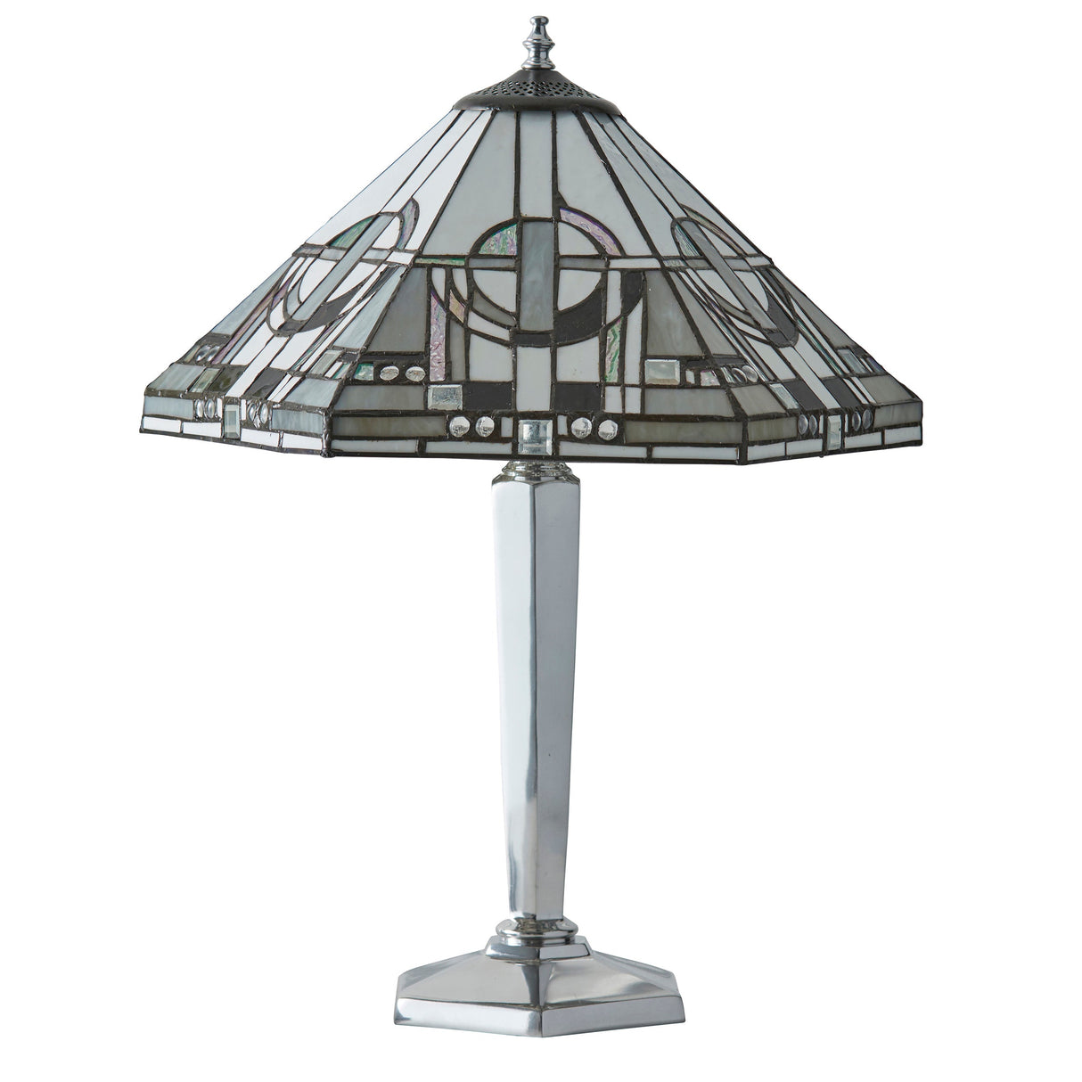 Tiffany Metropolitan Table Lamp Aluminium –  from Amos Lighting + Home