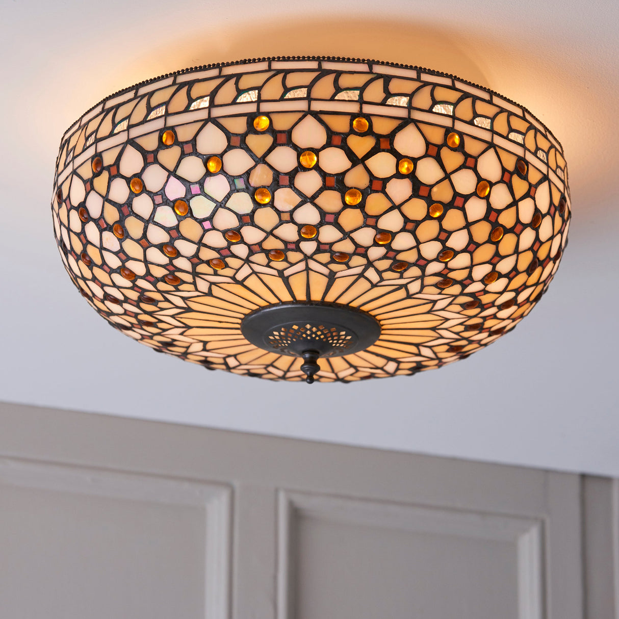 Tiffany Mille Feux Flush Ceiling Light –  from Amos Lighting + Home