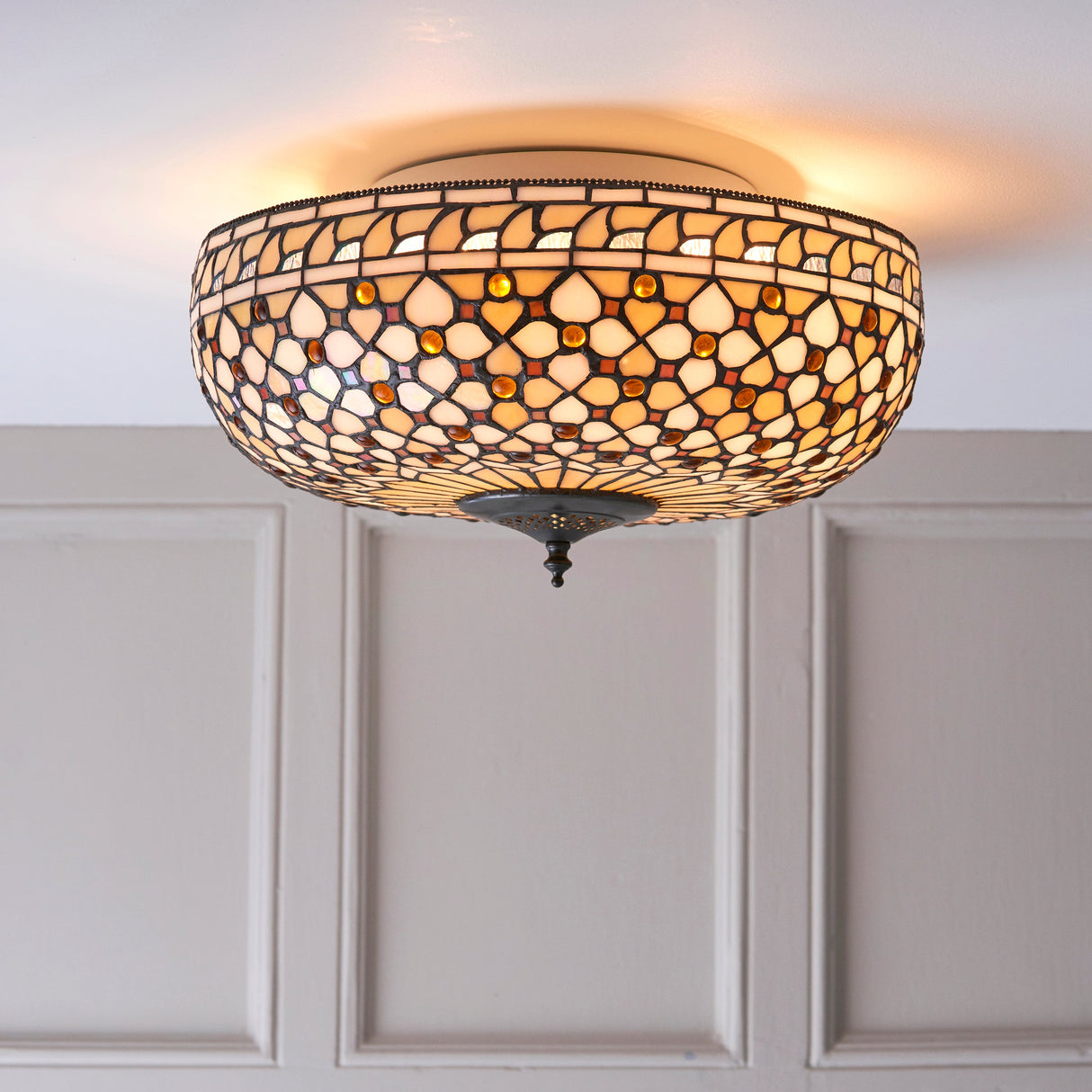 Tiffany Mille Feux Flush Ceiling Light –  from Amos Lighting + Home