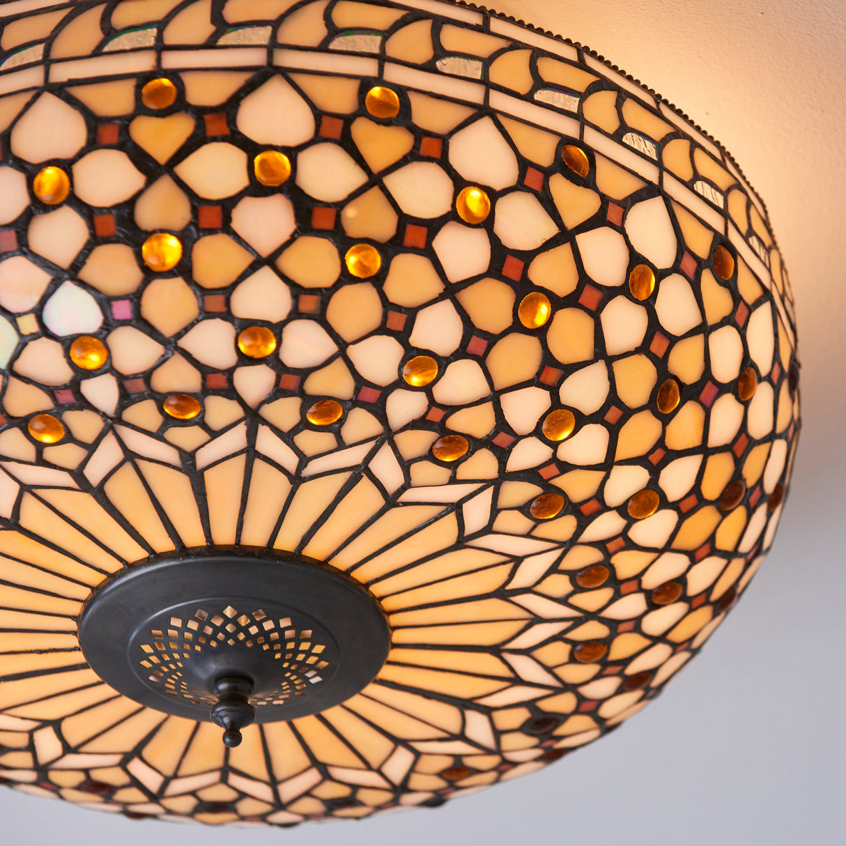 Tiffany Mille Feux Flush Ceiling Light –  from Amos Lighting + Home