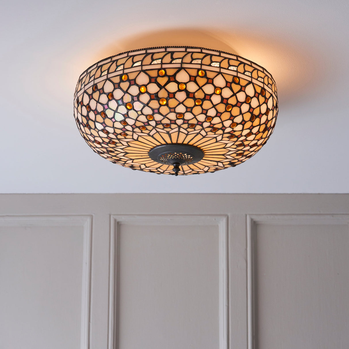 Tiffany Mille Feux Flush Ceiling Light –  from Amos Lighting + Home