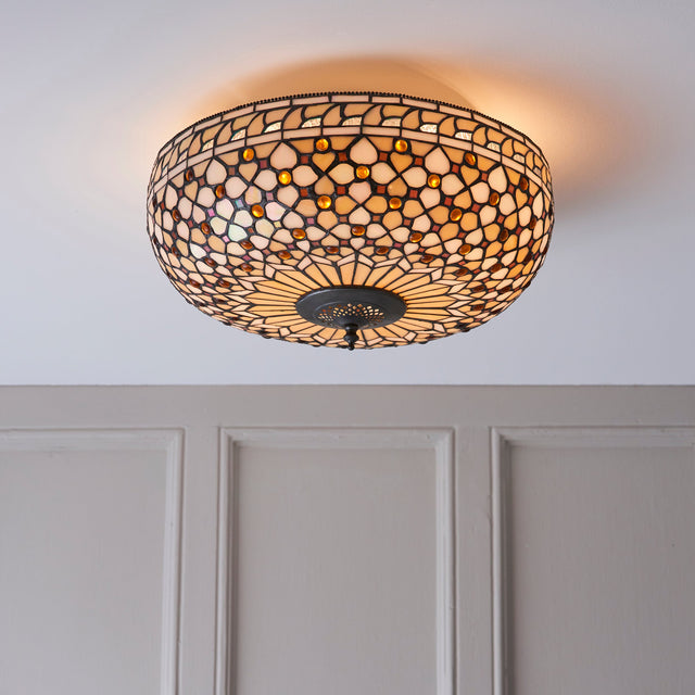 Tiffany Mille Feux Flush Ceiling Light –  from Amos Lighting + Home