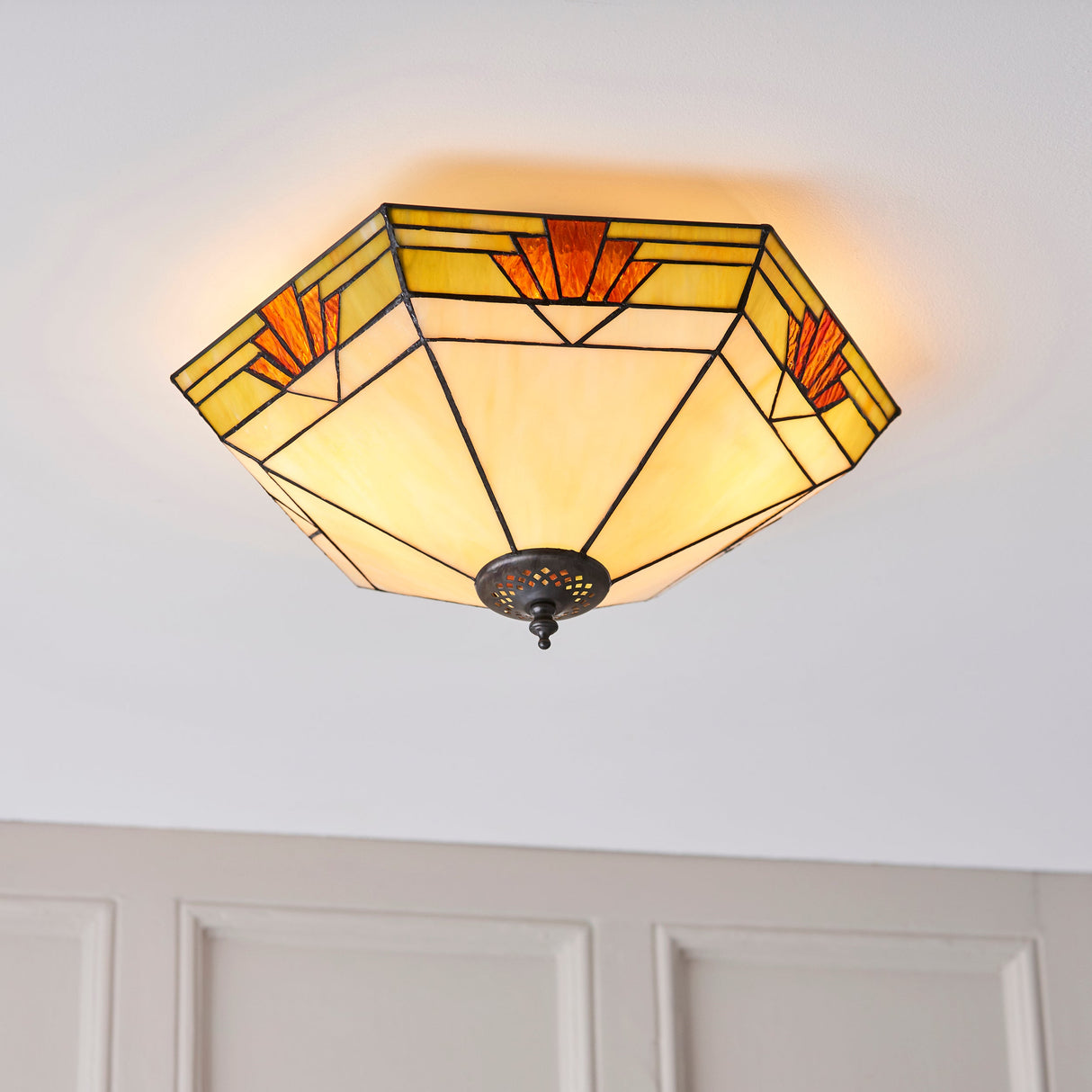 Tiffany Nevada Flush Ceiling Light –  from Amos Lighting + Home