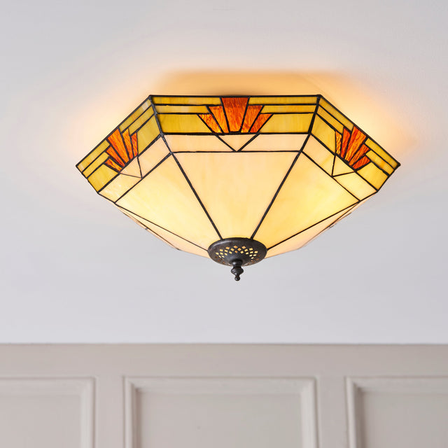 Tiffany Nevada Flush Ceiling Light –  from Amos Lighting + Home