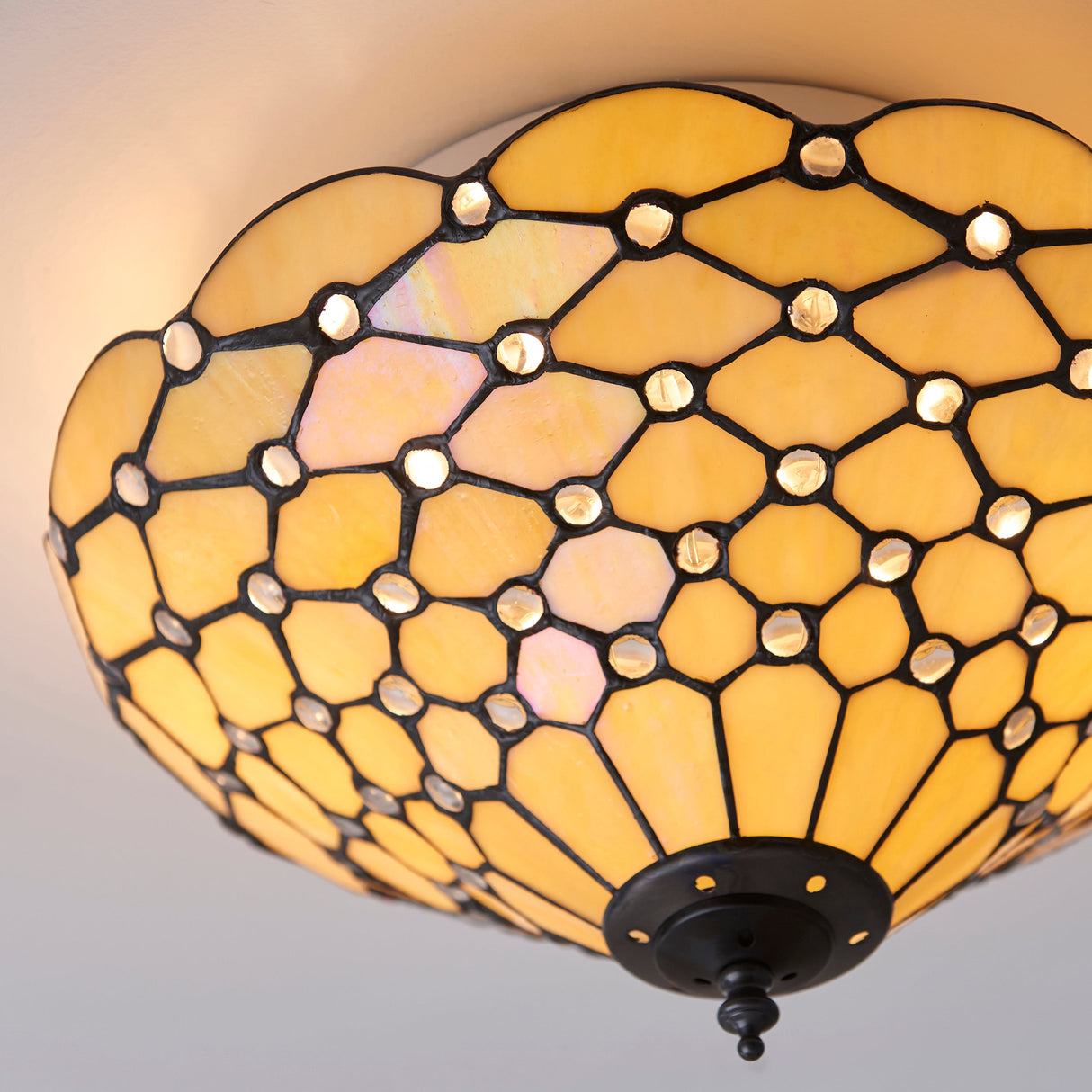 Tiffany Pearl Medium Flush Ceiling Light –  from Amos Lighting + Home