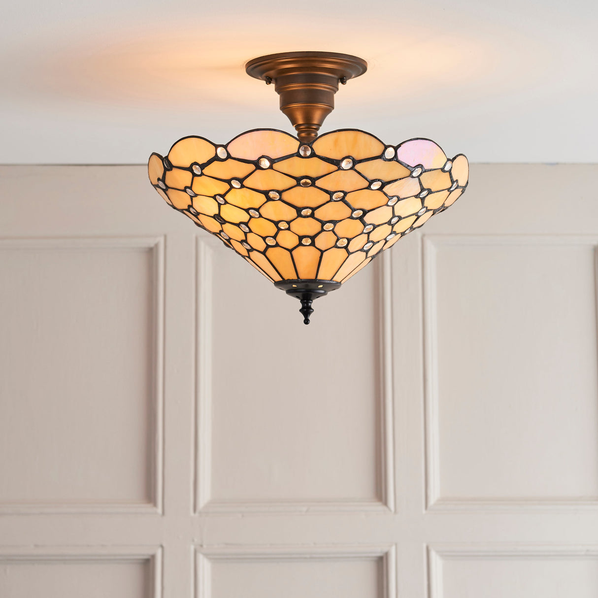 Tiffany Pearl Semi flush Ceiling Light –  from Amos Lighting + Home