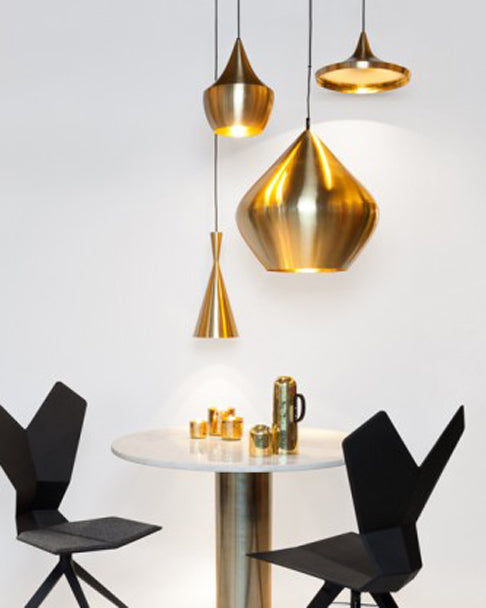 Tom Dixon Beat Wide Pendant LED Brushed Brass –  from Amos Lighting + Home