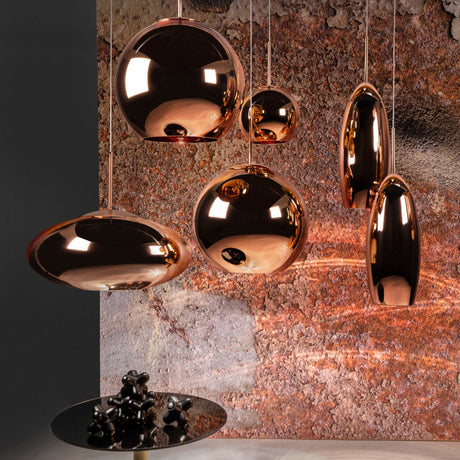 Tom Dixon Copper Pendant LED Wide –  from Amos Lighting + Home