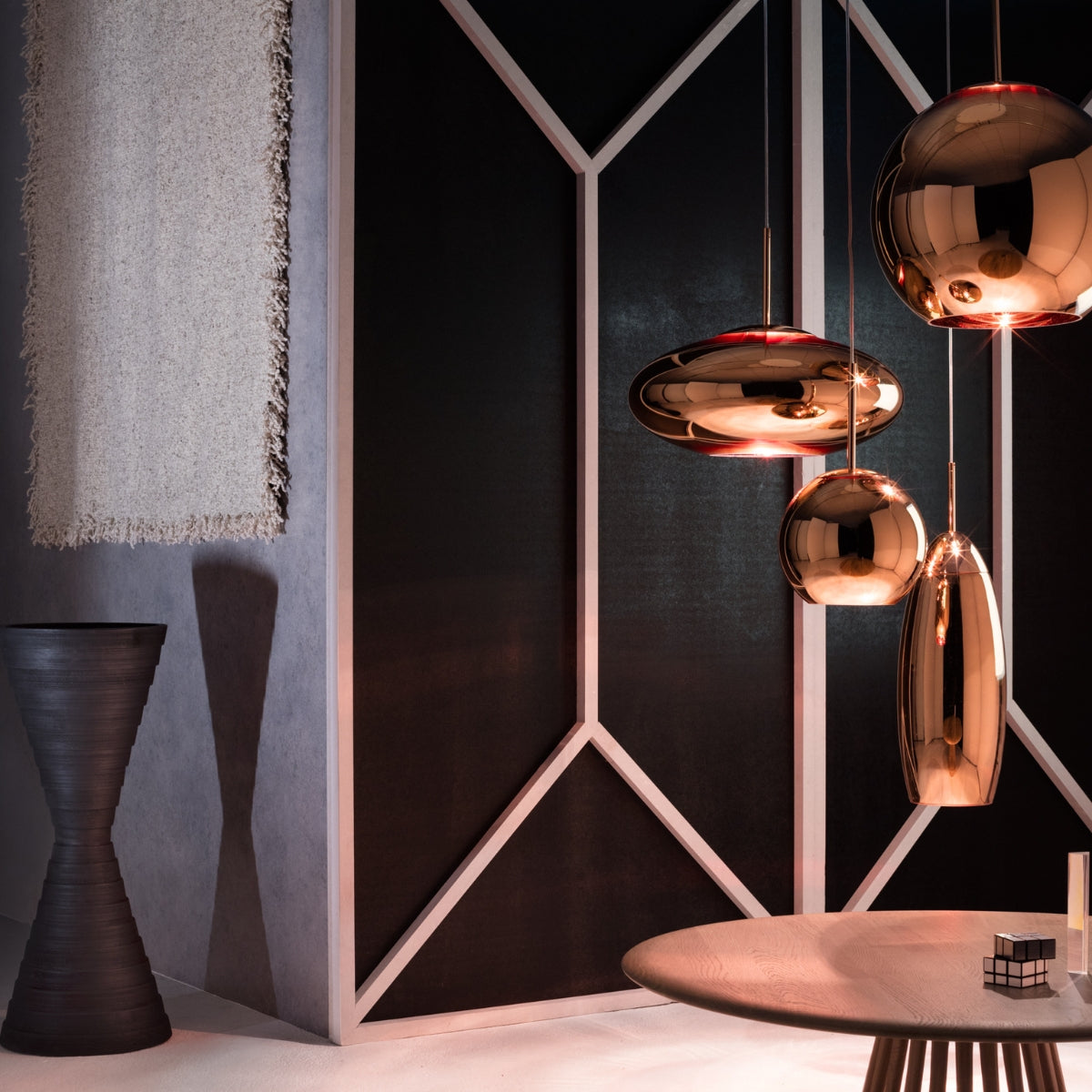 Tom Dixon Copper Round LED 25cm Pendant –  from Amos Lighting + Home