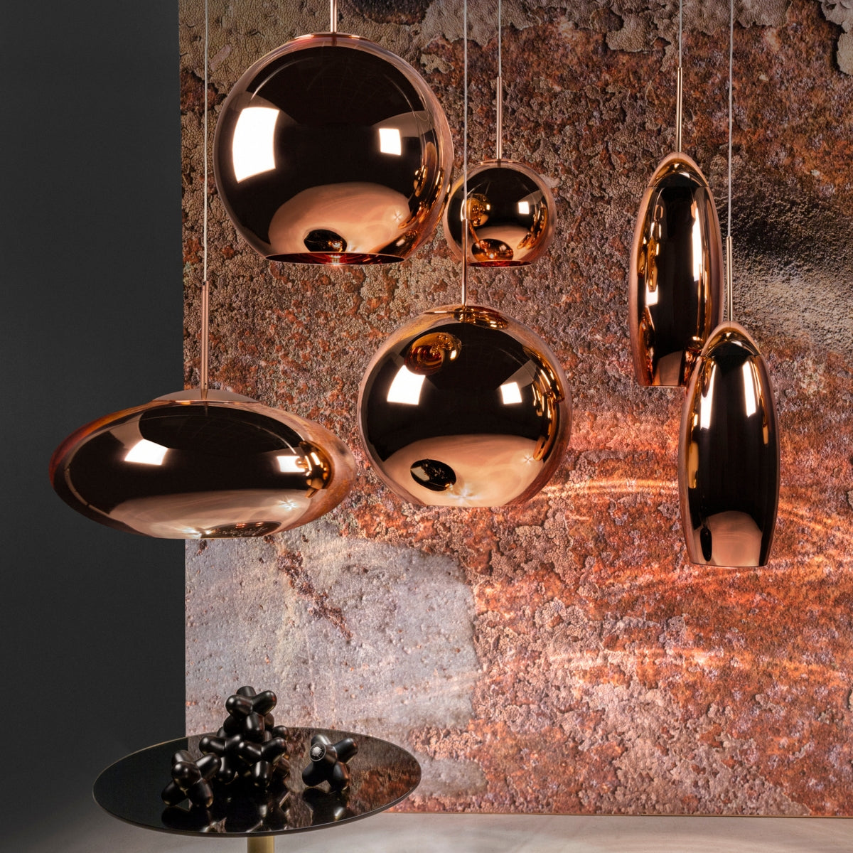 Tom Dixon Copper Round LED 45cm Pendant –  from Amos Lighting + Home