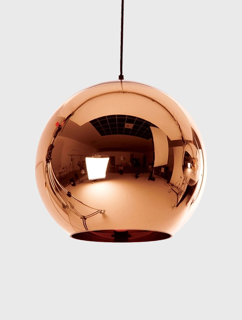 Tom Dixon Copper Round LED 45cm Pendant –  from Amos Lighting + Home