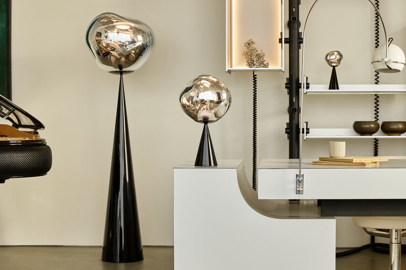 Tom Dixon Melt Cone Fat Floor Lamp Silver - Designer Statement