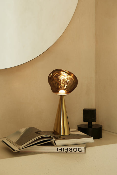 Tom Dixon Melt Portable Rechargeable Table Lamp Gold –  from Amos Lighting + Home