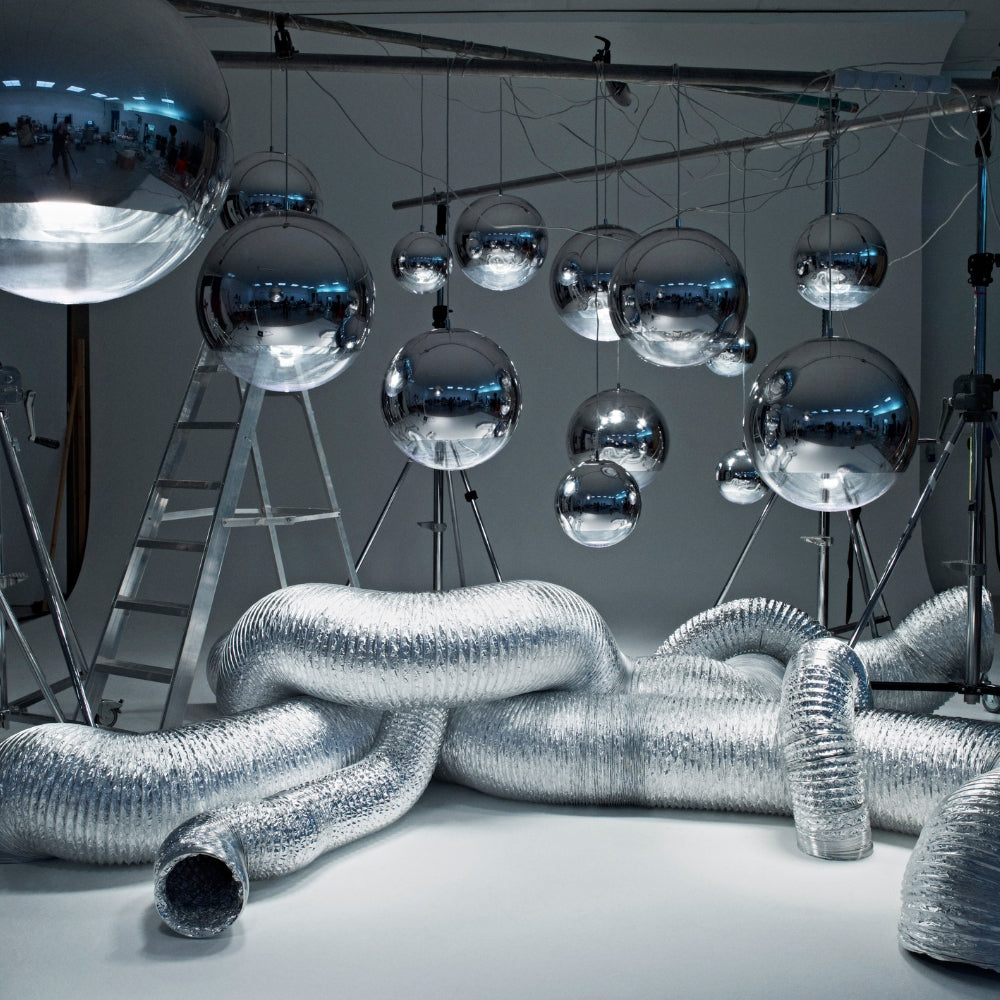 Tom Dixon Mirror Ball Pendant Chrome 40cm - Designer Statement