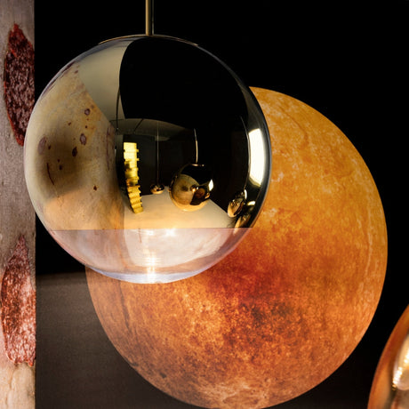 Tom Dixon Mirror Ball Pendant Gold 50cm –  from Amos Lighting + Home