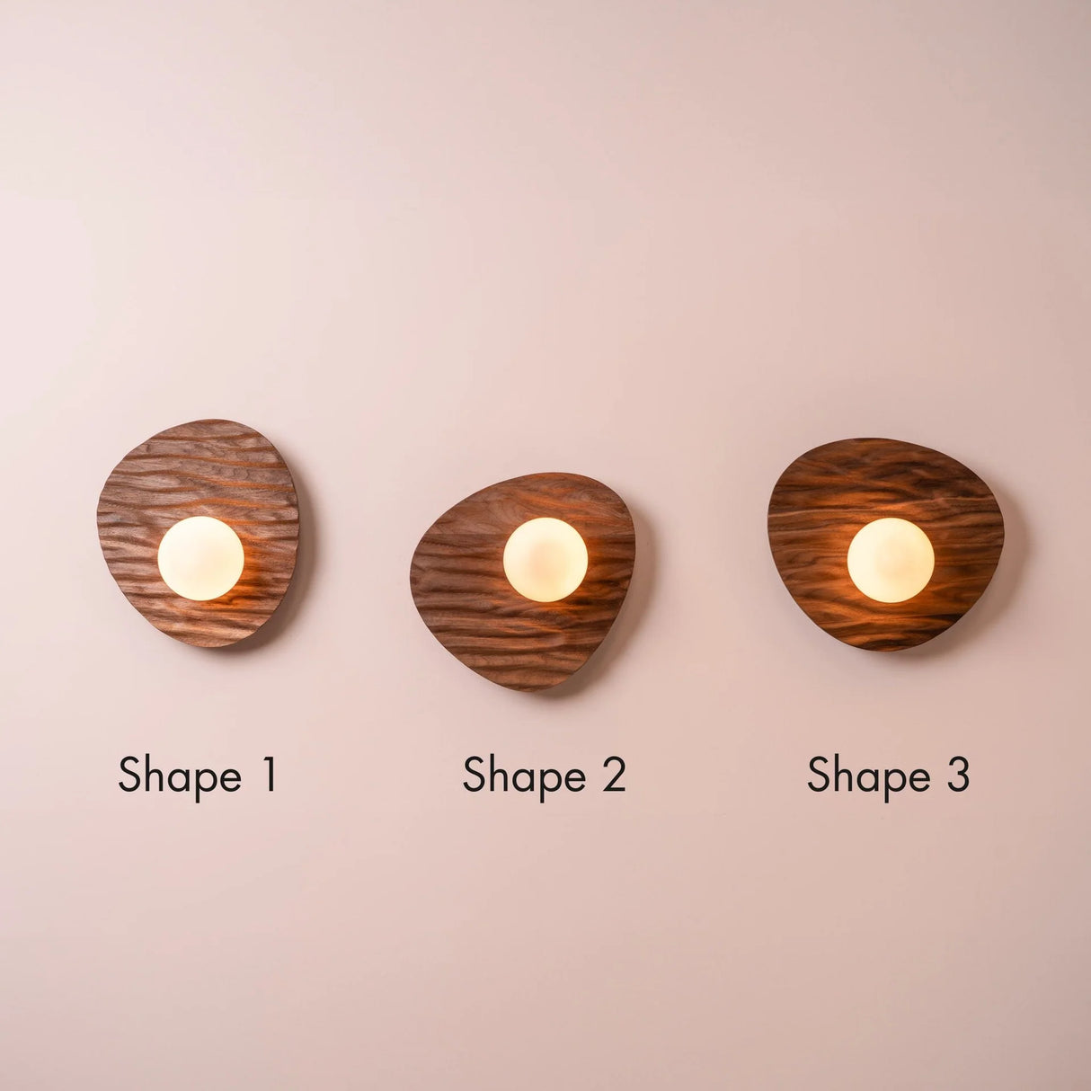 Studio Haran Towan Flush Ceiling Light in Solid Wood