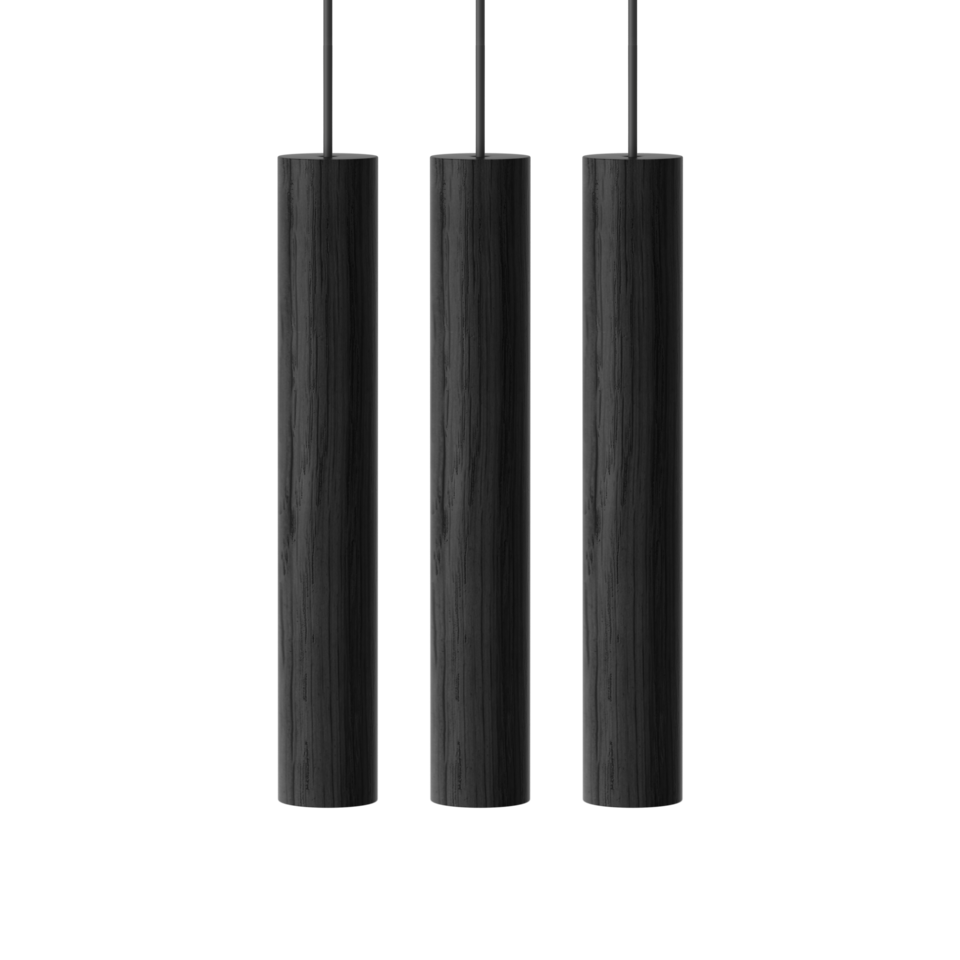 Umage Chimes Cluster 3 Pendant, Black Oak –  from Amos Lighting + Home