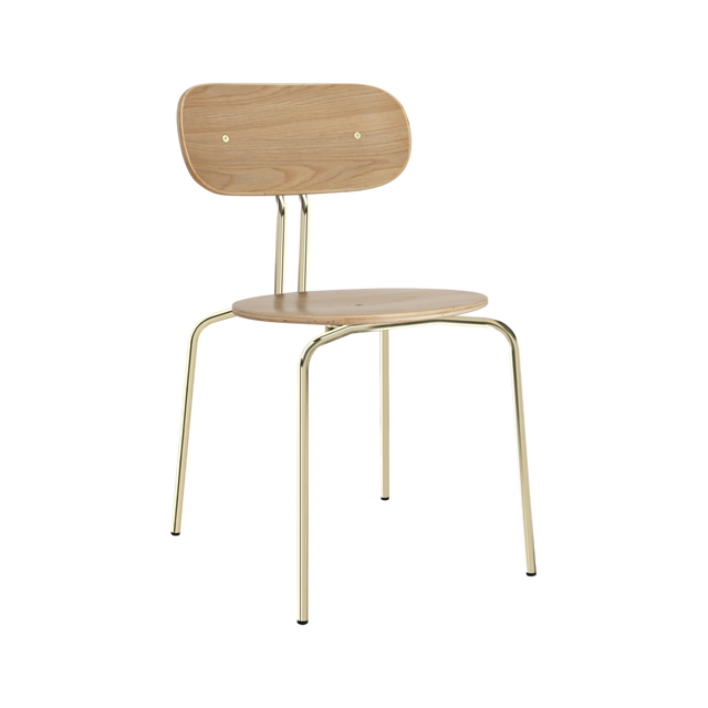 Umage Curious Oak Chair Brass Legs –  from Amos Lighting + Home