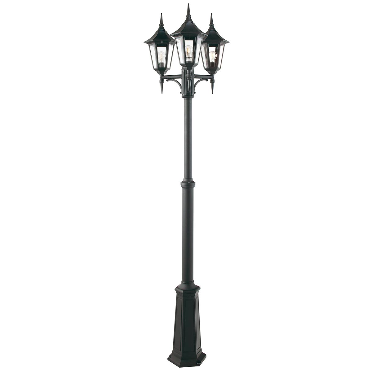 Norlys Valencia 3 Light Triple Head Lamp Post
