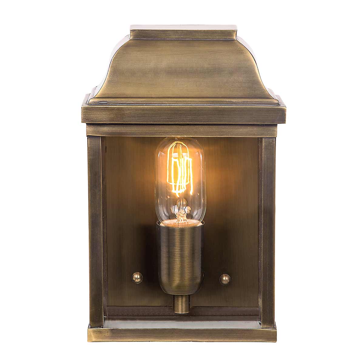 Elstead Victoria 1 Light Wall Lantern - Brass